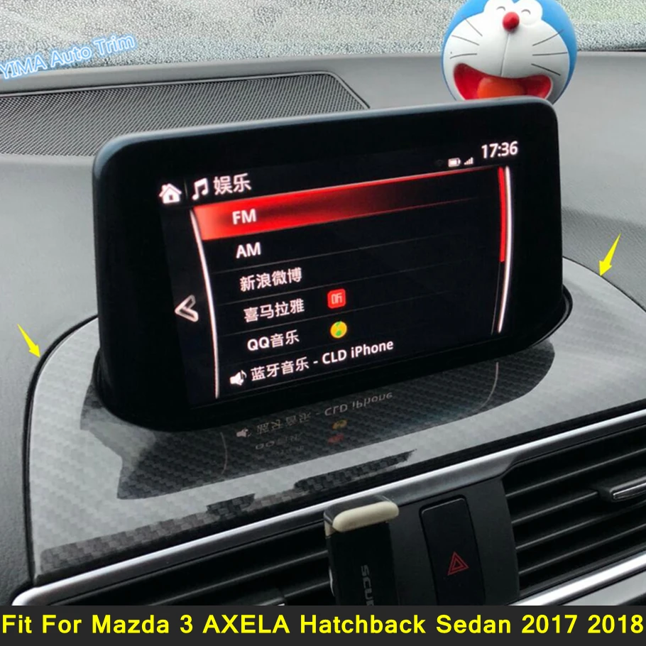Lapetus Už Mazda 3 AXELA Sedanas Sedanas 2017 2018 ABS Auto Optikos Prietaisų skydelį, Navigacijos GPS Ekrane Ekrano Rėmas Padengti Apdaila