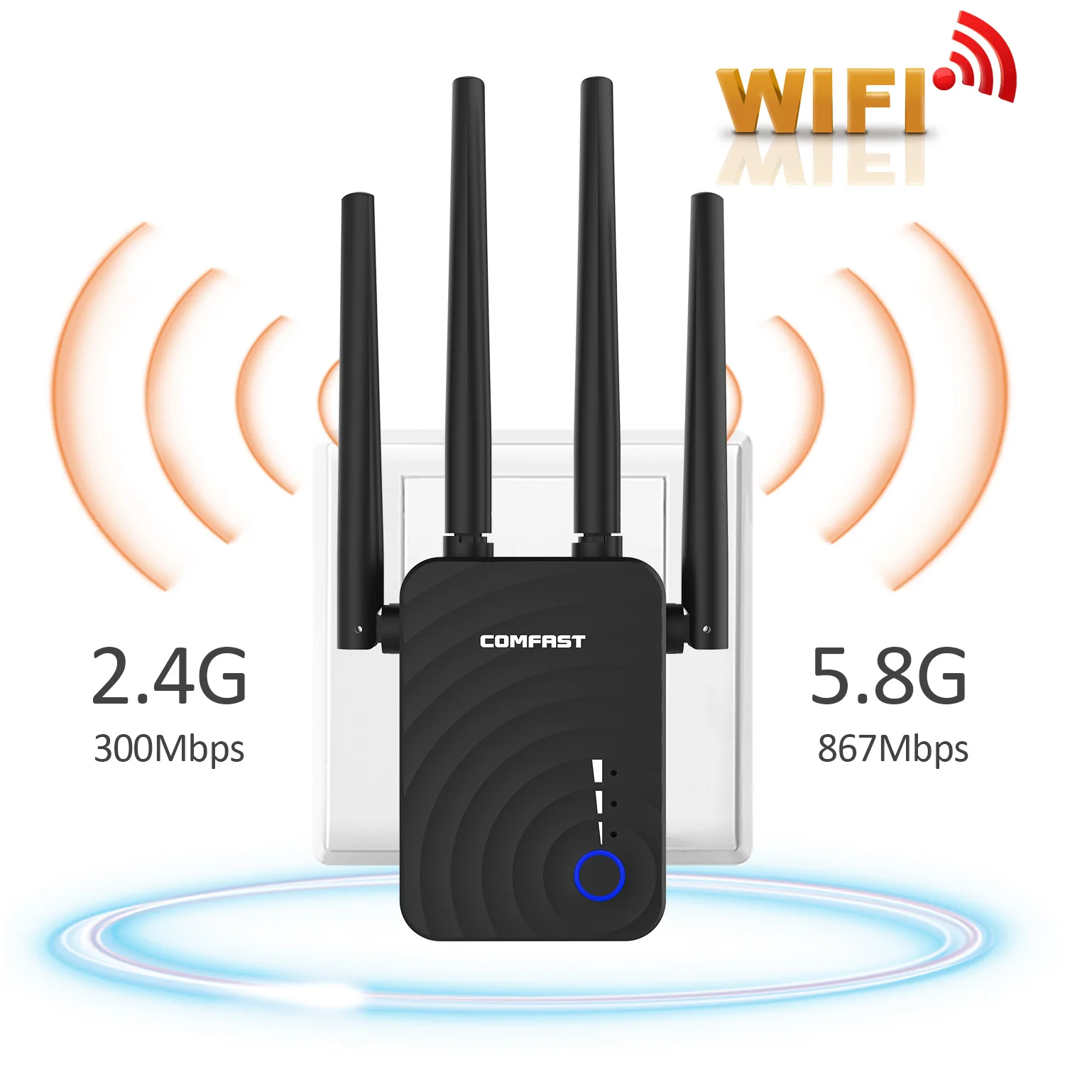Long Range Extender 802.11 AC Belaidžio WiFi Kartotuvas Wi Fi Stiprintuvas 2.4/5G 