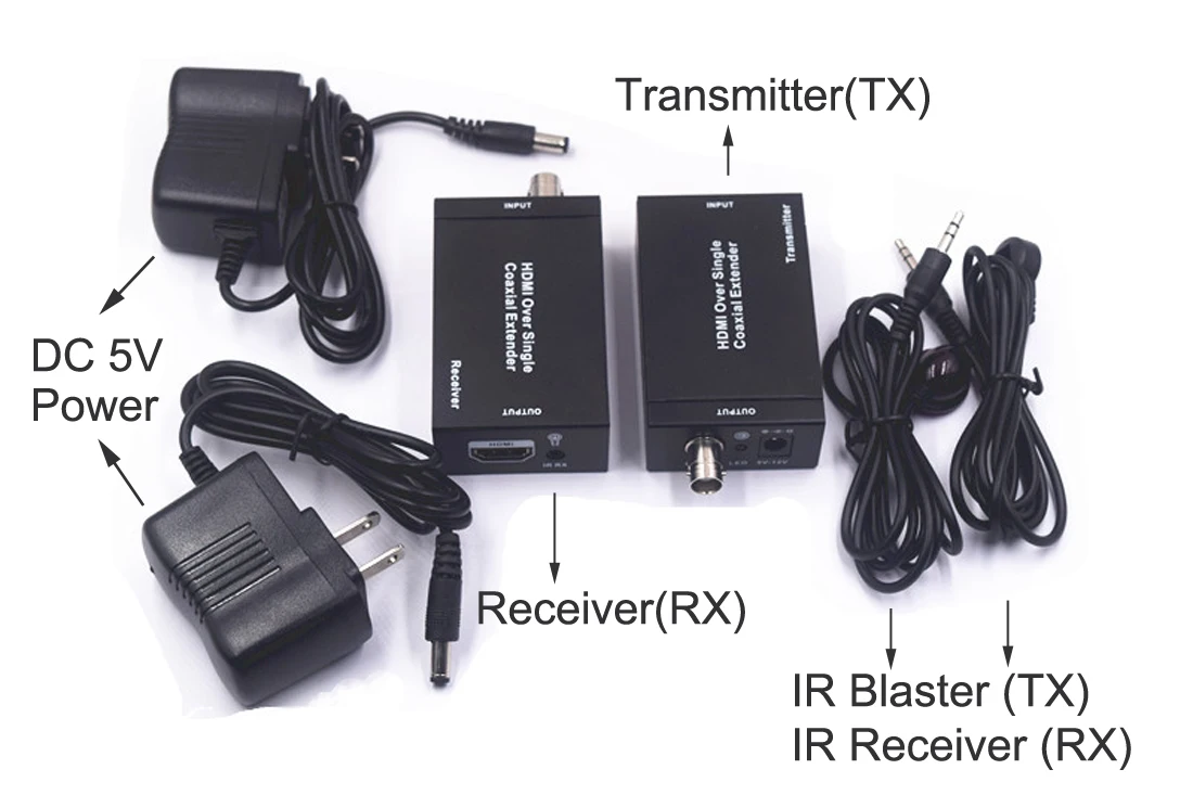 Luiizans HDMI Extender Per Vieną Bendraašius kabelius IR 100M/328FT 1080P HDMI Signalą Extender Siųstuvas ir Imtuvas