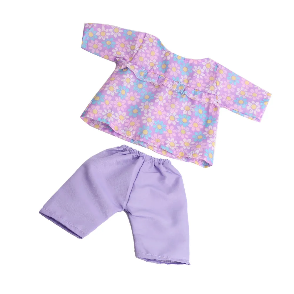 Lėlės drabužių violetinė rudenį kostiumas kelnės tinka 43 cm baby doll ir 18 colių Mergina lėlės priedai f2
