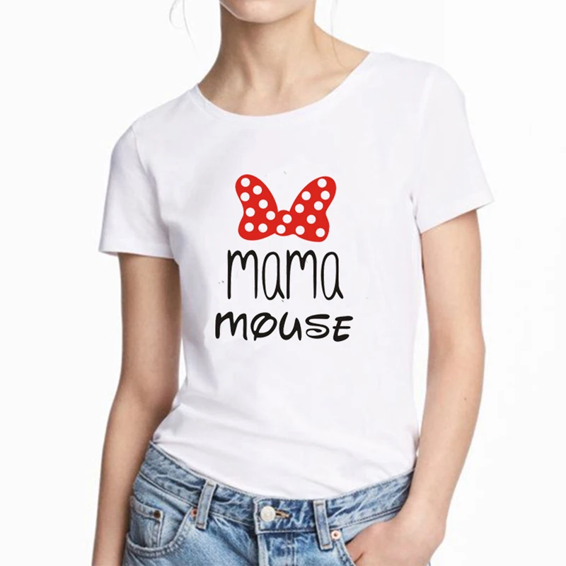 MAMA Ir Mini Šeimos T-shirt Vasaros trumpomis Rankovėmis Šeimos Atitikimo T Marškinėliai Mama Dukra Atitikimo Komplektus Tėvų ir vaikų Šeimos Viršūnės