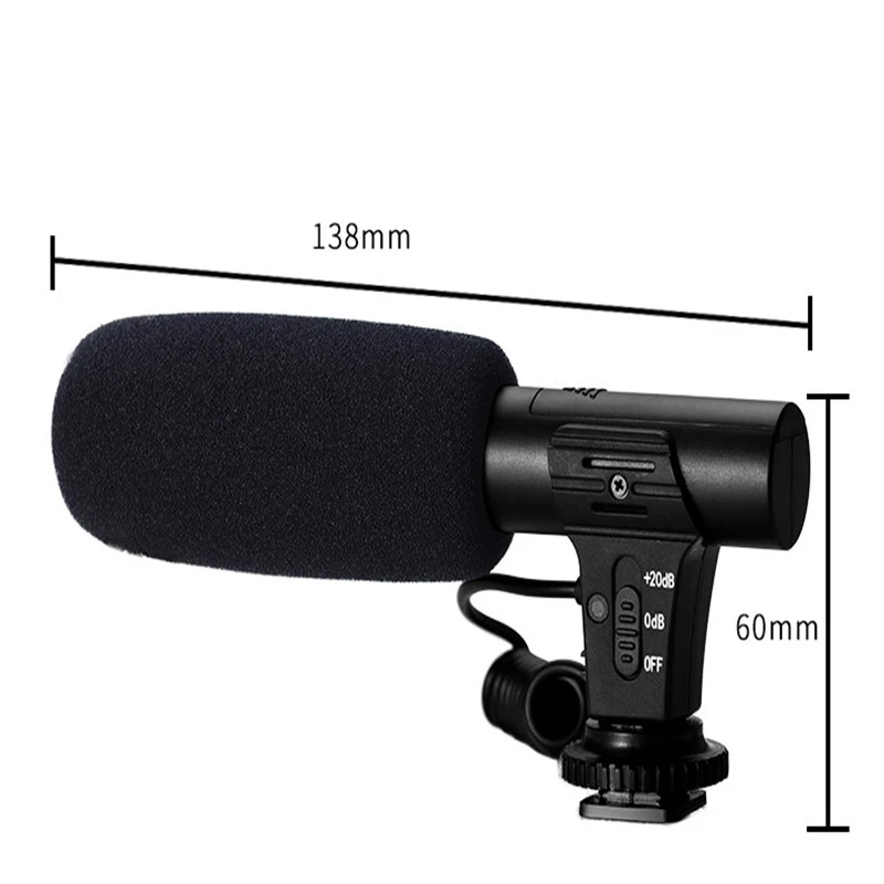 MAMEN Kondensatoriaus Vaizdo Įrašymo Vlog Mikrofonas (3,5 mm Kištukas Studija Mikrofonas Kamera, Kompiuteris Nikon Canon DSLR Fotoaparatas