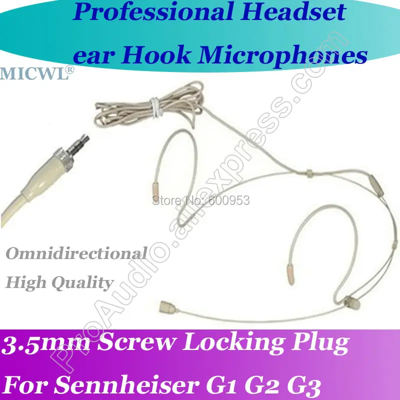 MICWL Smėlio Dual ausies Belaidės laisvų Rankų įrangos Mikrofonas Sennheiser G1 G2 G3 Beltpack Sistema