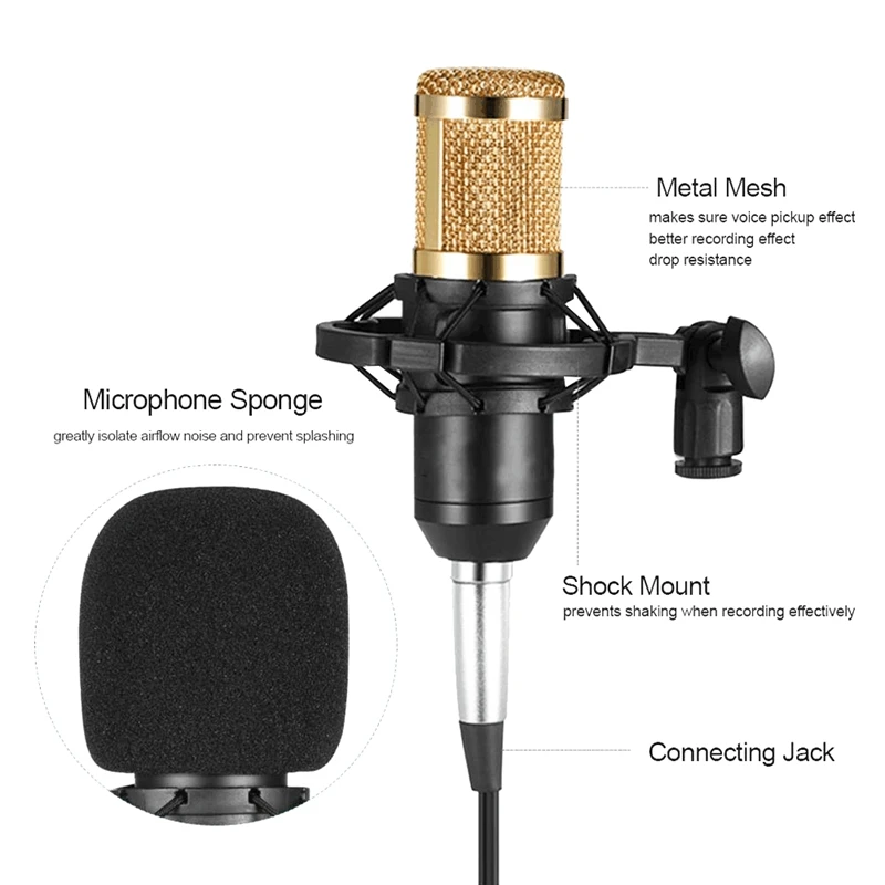 MOOL Profesionalus Studija Transliavimas ir Įrašymas Mikrofonas, Įskaitant Profesinį Kondensatoriaus Mikrofonas