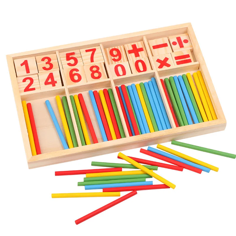Matematikos Skaičiavimo Klijuoti Mediniai Skaičius Švietimo Žaidimas, Montessori Vaikų Žaislai Skaičiavimo Ankstyvo Mokymosi Gimtadienio Dovana