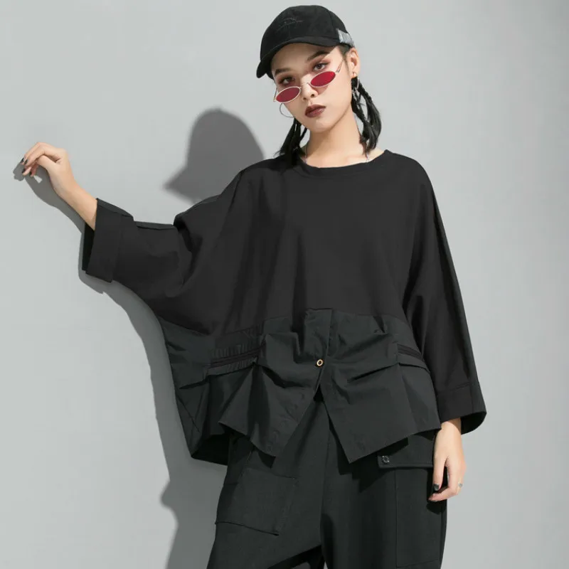 Max LuLu 2019 Korėjos Mados Rudens Streetwear Ponios Vintage Marškinėliai Moterims Atsitiktinis Kratinys Palaidinės Prarasti Viršūnes Negabaritinių Drabužiai