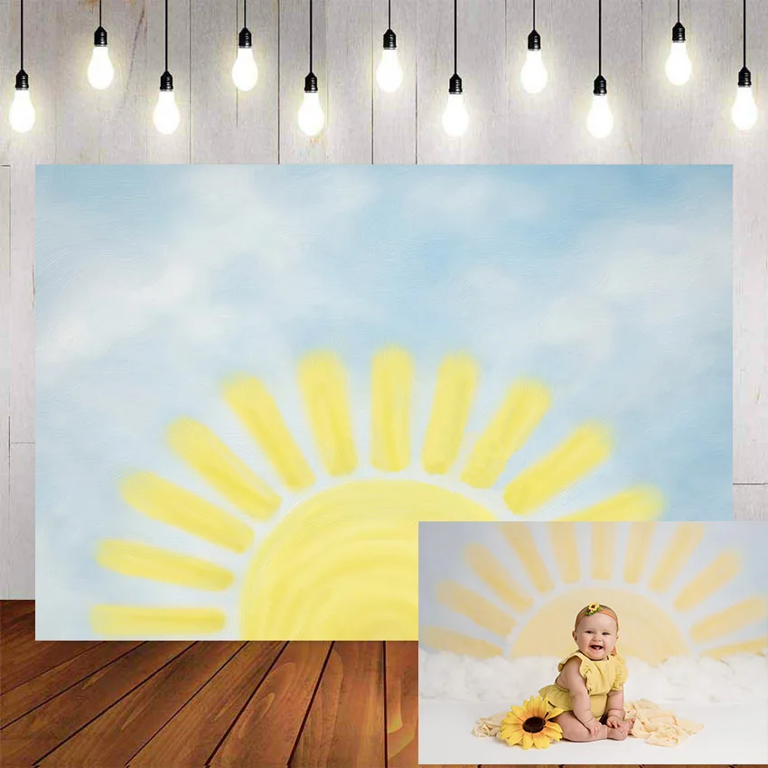 Mehofond Fotografijos Fone Animacinių filmų Saulė Gimtadienio Baby Shower Fone Photophone photocall Foto Studija