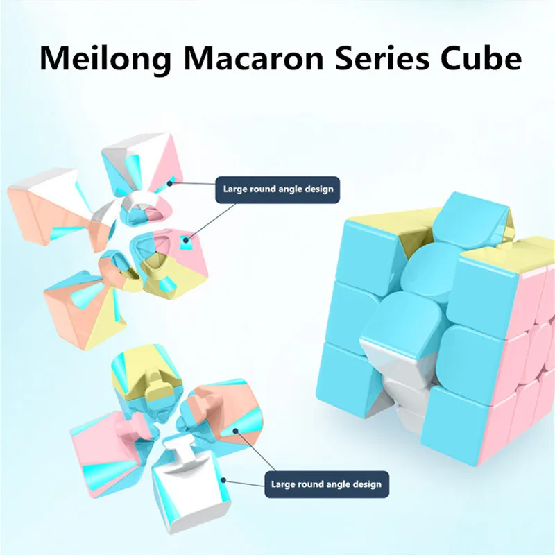Meilong Macaron 3x3 piramidę, Kubą Stickerless sklandžiai įdomus 3 Sluoksnis magic cube vaikų ankstyvojo lavinimo žaislą dovanų 3x3x3 Cubo magico