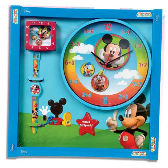 Mickey Princesas Disney rinkinys de reloj (conjunto llevar reloj sumalti, reloj y pulsera despertador )