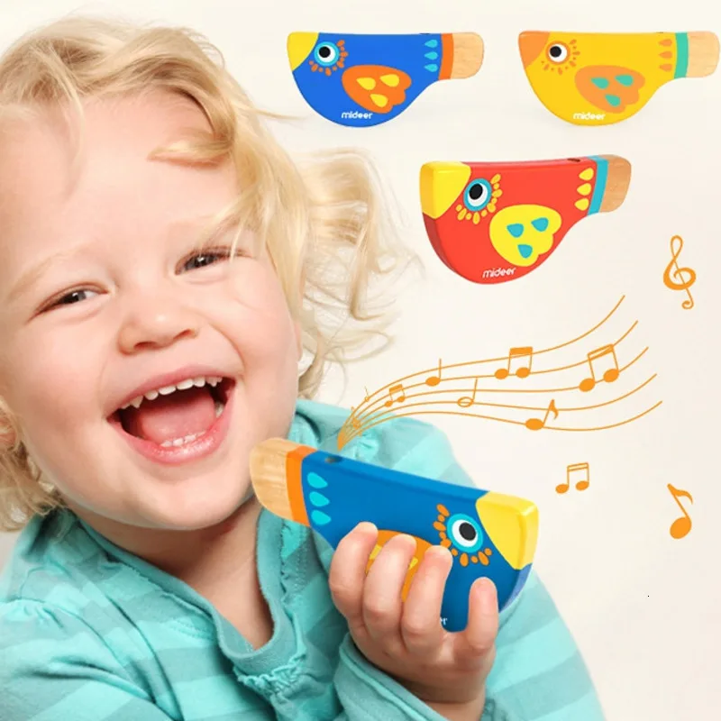 Mielas Paukštis, Medinis Švilpukas Muzikos Instrumentų Žaislas Bamblys Kūdikių Ankstyvojo Mokymosi Muzikinis Žaidimas Švietimo Žaislai Vaikams Dovanos Vaikams
