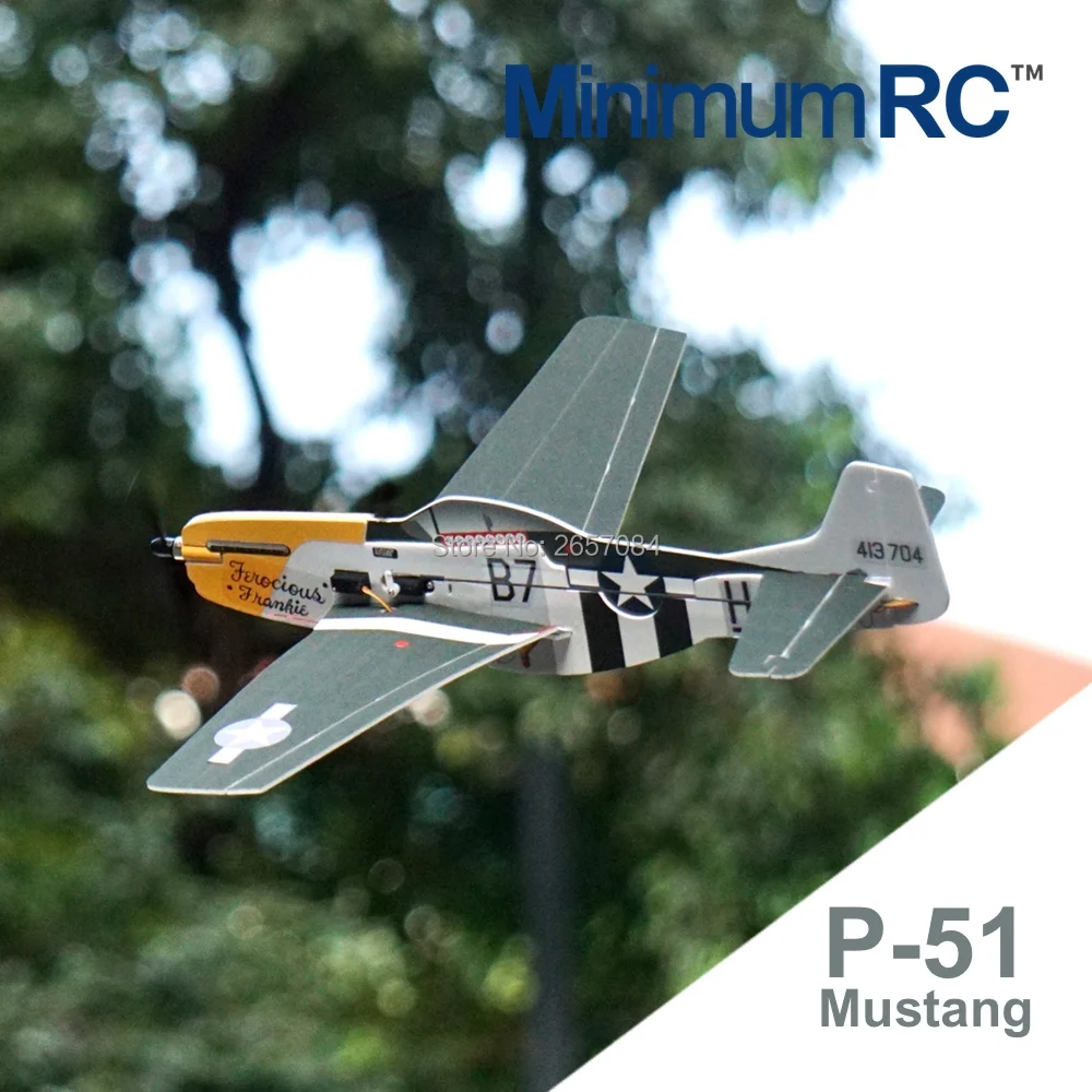 MinimumRC P-51 Mustang 360mm Sparnų ilgis 4 Kanalų Treneris Fiksuoto sparno RC Lėktuvo Lauko Žaislus Vaikams Dovanos Vaikams