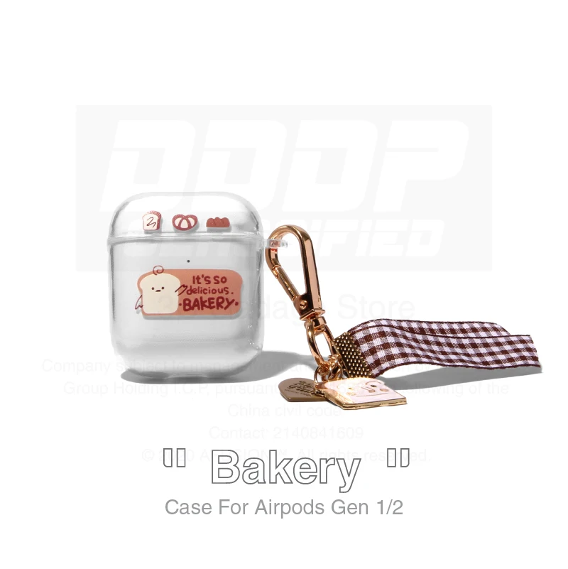 Minkštas Apsauginis Aišku, TPU Case For Airpods 1/2 pro duonos kepyklų smaguris mielas įdomus įtaisą su keychain karabinai kablys priedai