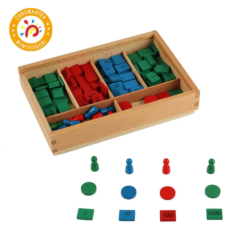 Montessori Medžiagų, Mediniai Žaislai, Antspaudas Žaidimas Skirtingų Edition Medienos Etiketės, Antspaudai Matematikos Žaislas Anksti Švietimo