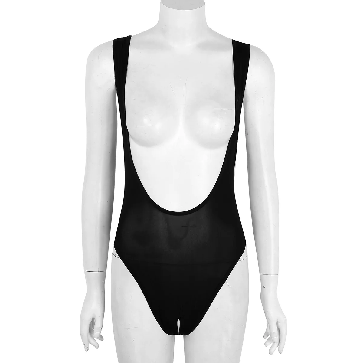 Moterų maudymosi kostiumėlį Vienas Gabalas be Rankovių maudymosi Kostiumėliai, Aukštos Iškirpti Plaukimo Kostiumas Atvira Tarpkojo Vien Bakas apatinis Trikotažas Thong Leotard Bodysuit