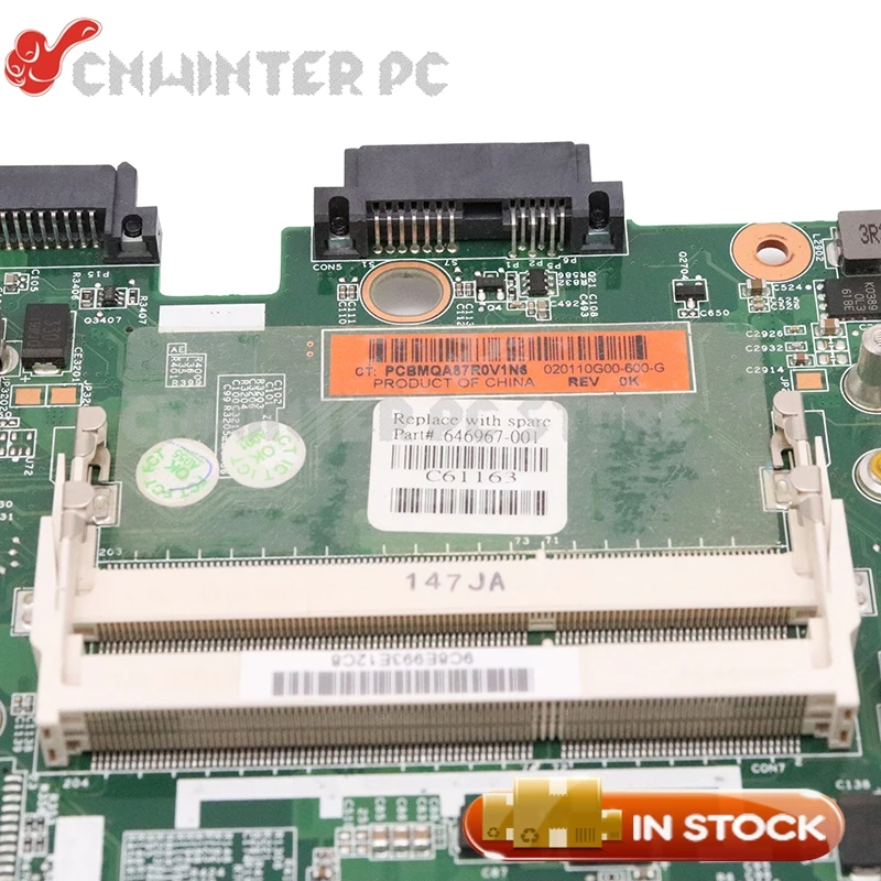 NOKOTIONN HP EliteBook 8560P 6560B Nešiojamas Plokštė 646967-001 QM67 DDR3 HD6470M Vaizdo plokštė