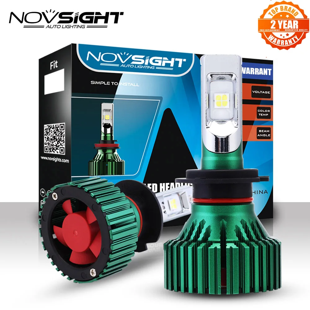 NOVSIGHT H7 LED Žibintai Lemputės 60W 16000LM Vairavimo Rūko Automobilių Žibintai Vieno Spindulio Rūko Žibintai 6500K D45