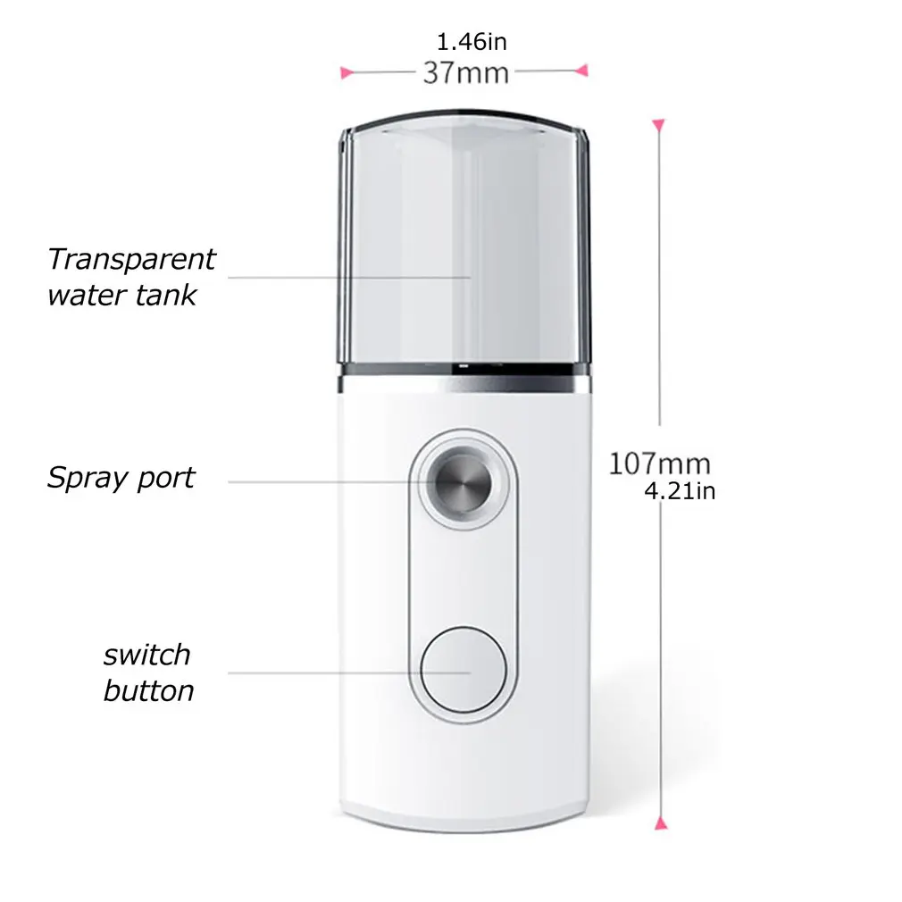 Nano purškiamo Vandens Replenisher Nešiojamų Drėkintuvas USB Įkrovimo Nešiojamą Veido Drėkinimas Drėkinimas Purkštuvais