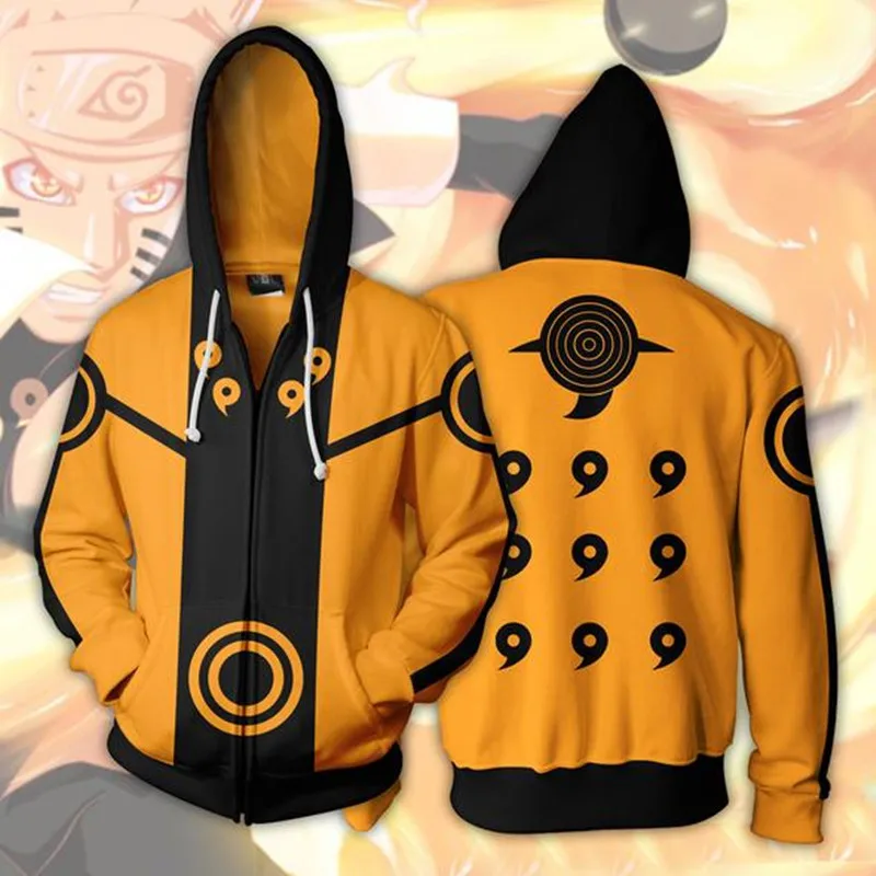 Naruto Striukės Užtrauktukas Hoodie Sportswear Naujas mados Cool Marškinėlius Striukė Vyrams, Moterims, 3D Atspausdintas Hoodies Anime Cosplay Kostiumas