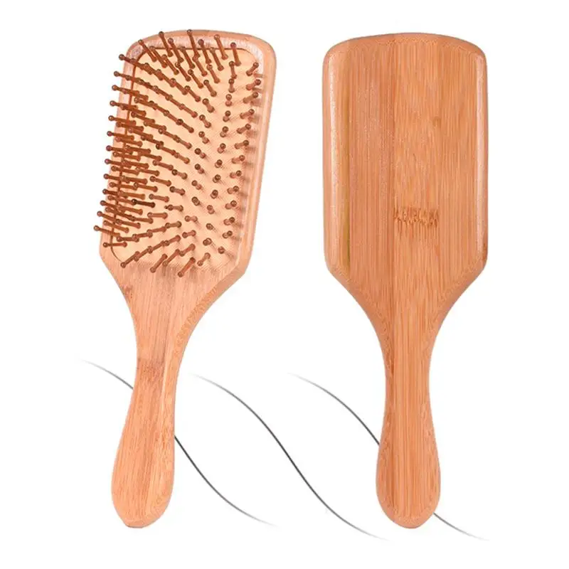 Natūralaus Bambuko Plaukų Šepetys Oro Pagalvės Irklas Plaukų Šepetys Plaukų Iššukavimo Plaukų Šukos Galvos Galvos Masažas Šukos