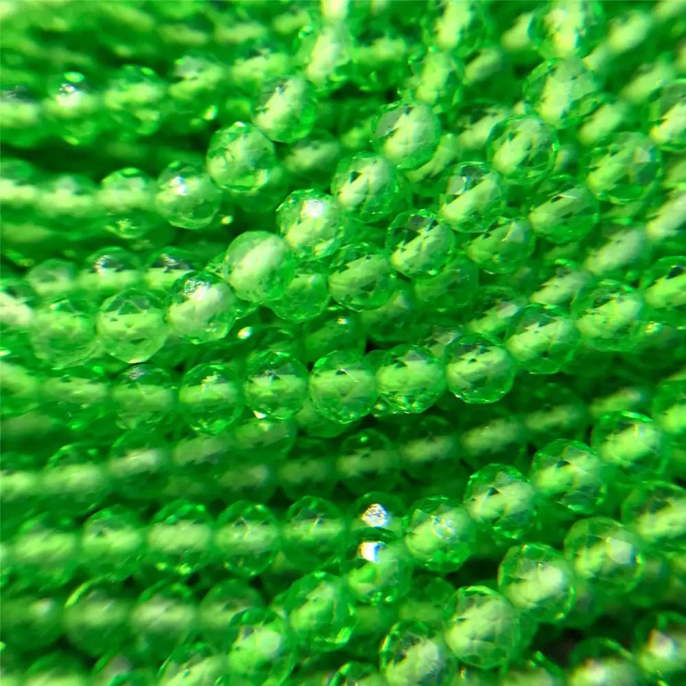Natūrali Mažų akmens karoliukai maža žalia kvarco kristalo karoliukai, Apvalūs Maži Prarasti Karoliukai Papuošalai Padaryti Apyrankę, Vėrinį 2 3mm karoliukai
