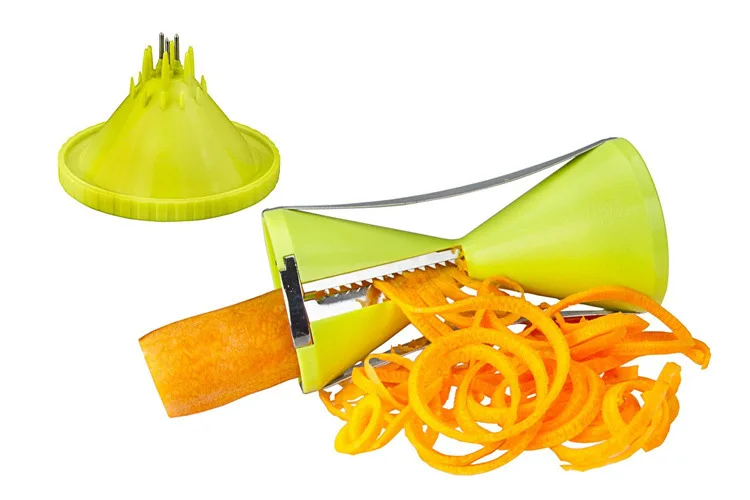 Naujas 4 Keičiamais Ašmenimis Daržovių Spiralinis Peilis Pjovimo Daržovių Spiralizer Tarka Spiralizer už Morkų Agurkų dydžio cukinijos