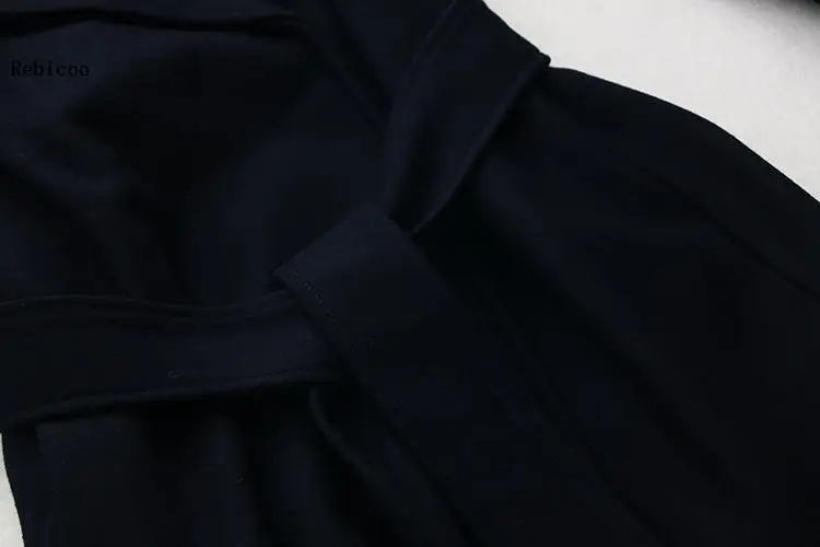Naujas Aukštos Kokybės Pigiai Kašmyro Palto, Rudenį, Žiemos viršutinių drabužių siuvimas Moterų Vilnos Kailis Purus Negabaritinių Moterų Rudens Paltų Su Diržu