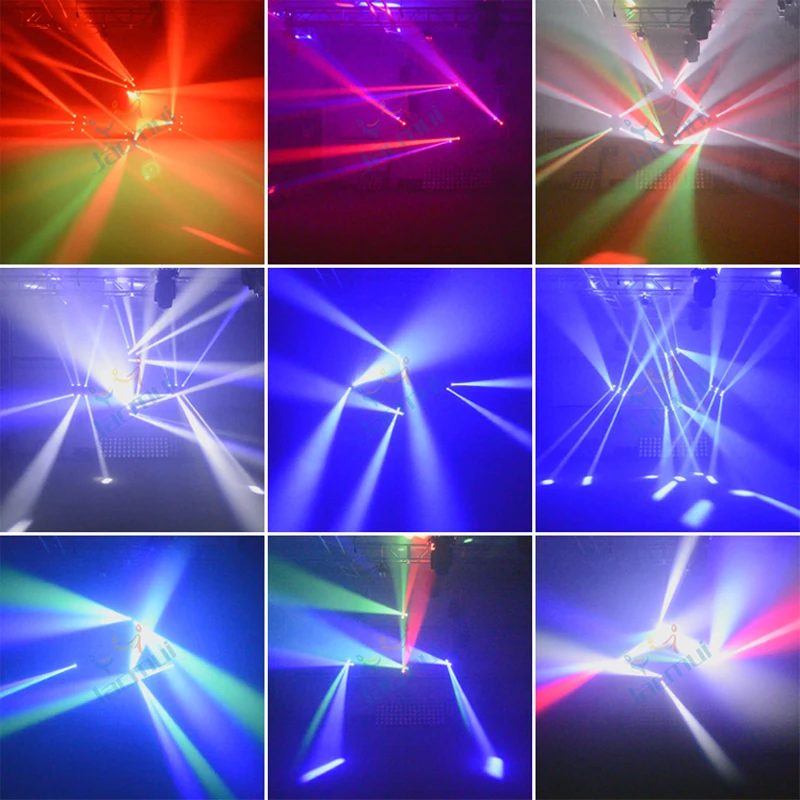 Naujas Disco Apšvietimo RGBW Led 6 Vadovai Pluošto Judančios Galvos, LED Scenos Šviesos DJ Renginio