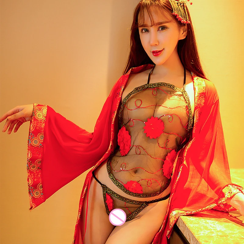 Naujas Kinų Stiliaus Trumpas Prarasti Satino Povas Moteris Yukata Suknelė Pižama Rytų Krano Kinijos Qipao Šifono Skraiste, Seksualus Apatinis Trikotažas