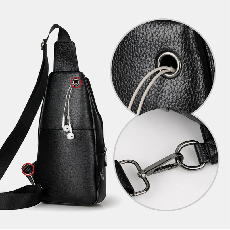 Naujas Mados Vyrų Krūtinės Messenger Bag Maišus Oda USB įkrovimo Atsitiktinis vyriški Kelionės Krepšiai, Kuprinės Krokodilo modelis Crossbody Krepšys