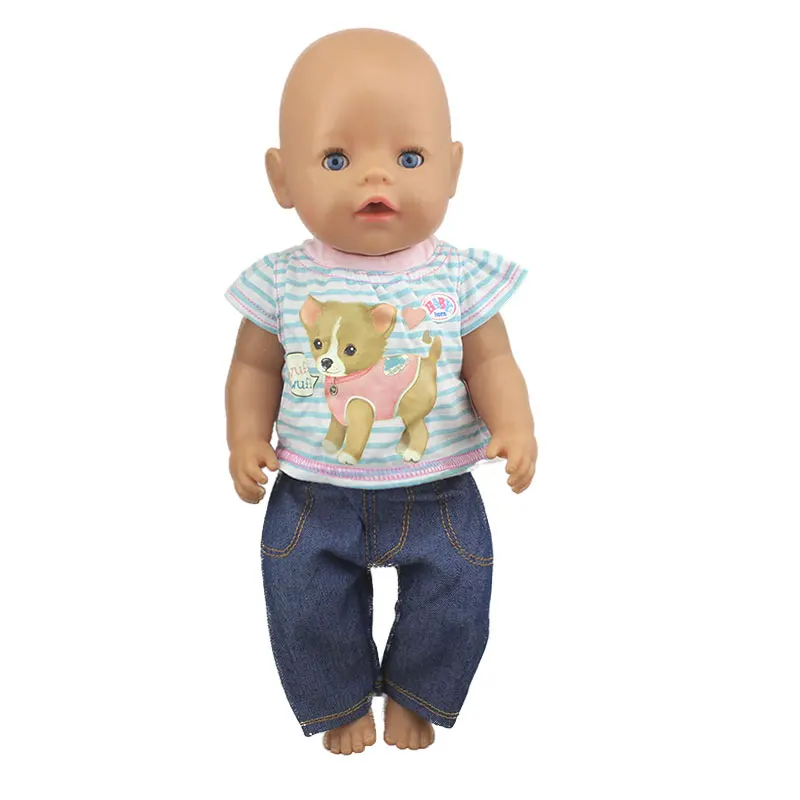 Naujas Originalus Jumpsuits Tinka 43cm Baby Doll 17inch Born Lėlės Drabužiai