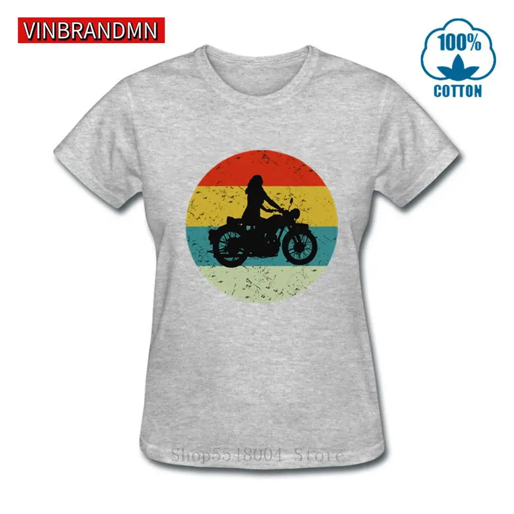 Naujas Specialusis Nelaimę Dizaino Senovinių Motociklų marškinėliai moterims Įdomu, Retro Motociklą T-shirt moteris iš Anksto medvilnės Slim Fit Tees