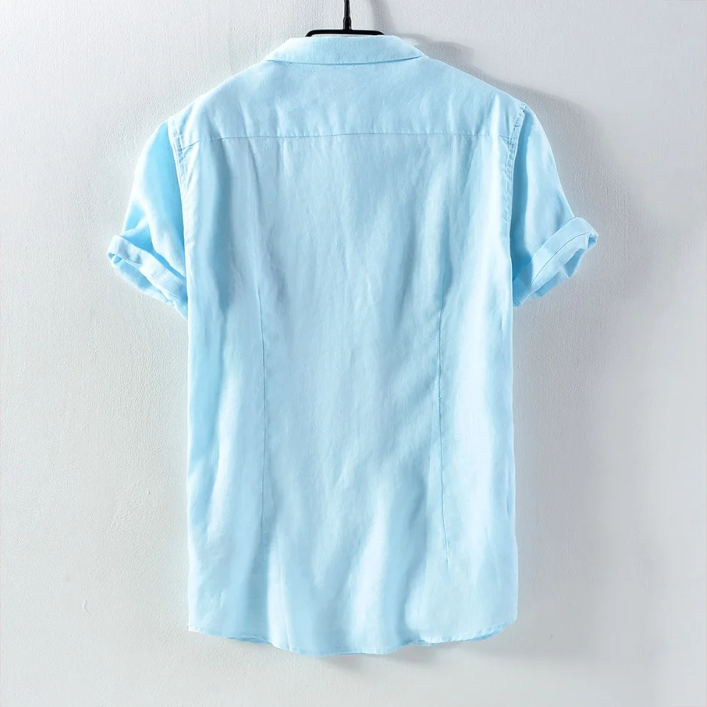 Naujas prekės ženklas trumpas rankovės skalbiniai, marškiniai vyrams, atsitiktinis aikštėje apykaklės kietas shirt mens mados kvėpuojantis lino marškinius vyras overhemd camisa