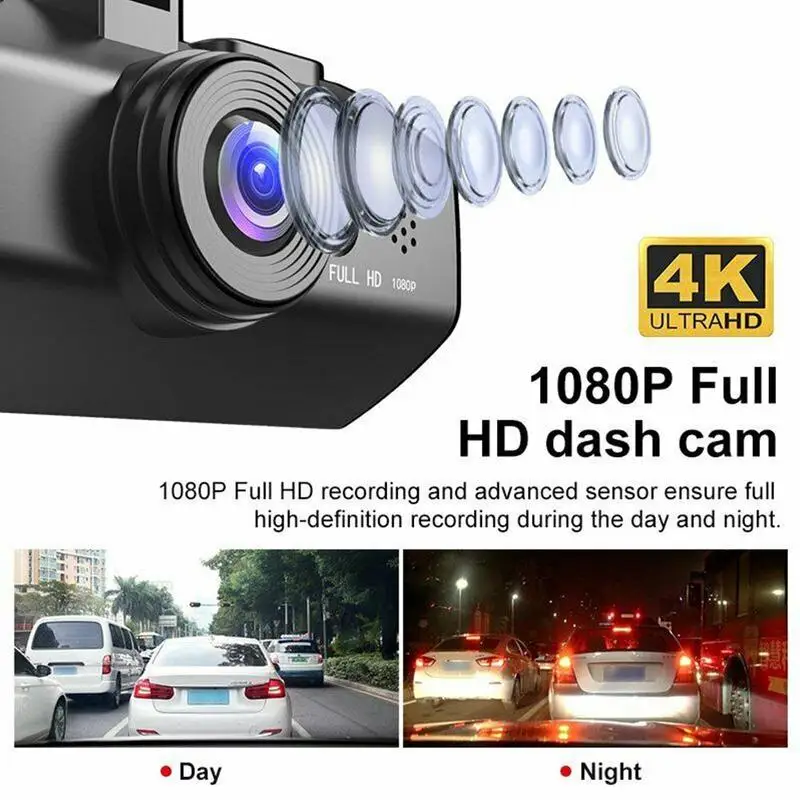 Naujų Automobilių DVR Brūkšnys Kamera Full HD 1080P Vaizdo įrašymo Dashcam Ciklo Įrašymo Naktinio Matymo Plataus Kampo Vaizdo Registratorius Brūkšnys Fotoaparatas