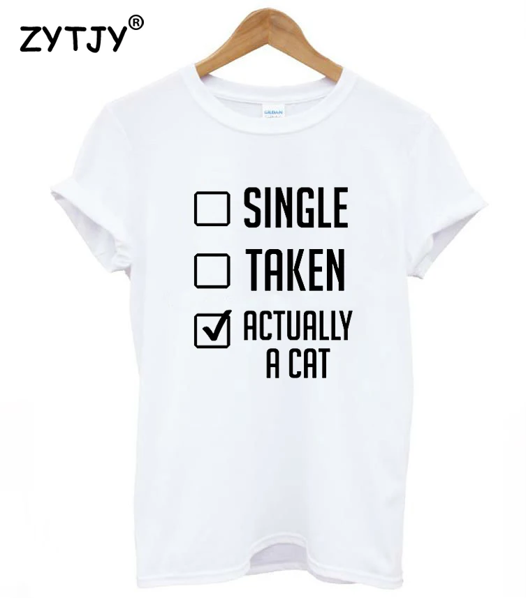 Ne Vieno Ar Imtasi, iš Tikrųjų Katę Moterų marškinėlius Atsitiktinis Medvilnės Hipster Juokingi marškinėliai Girl Viršuje Tee Tumblr Lašas Laivas BA-83