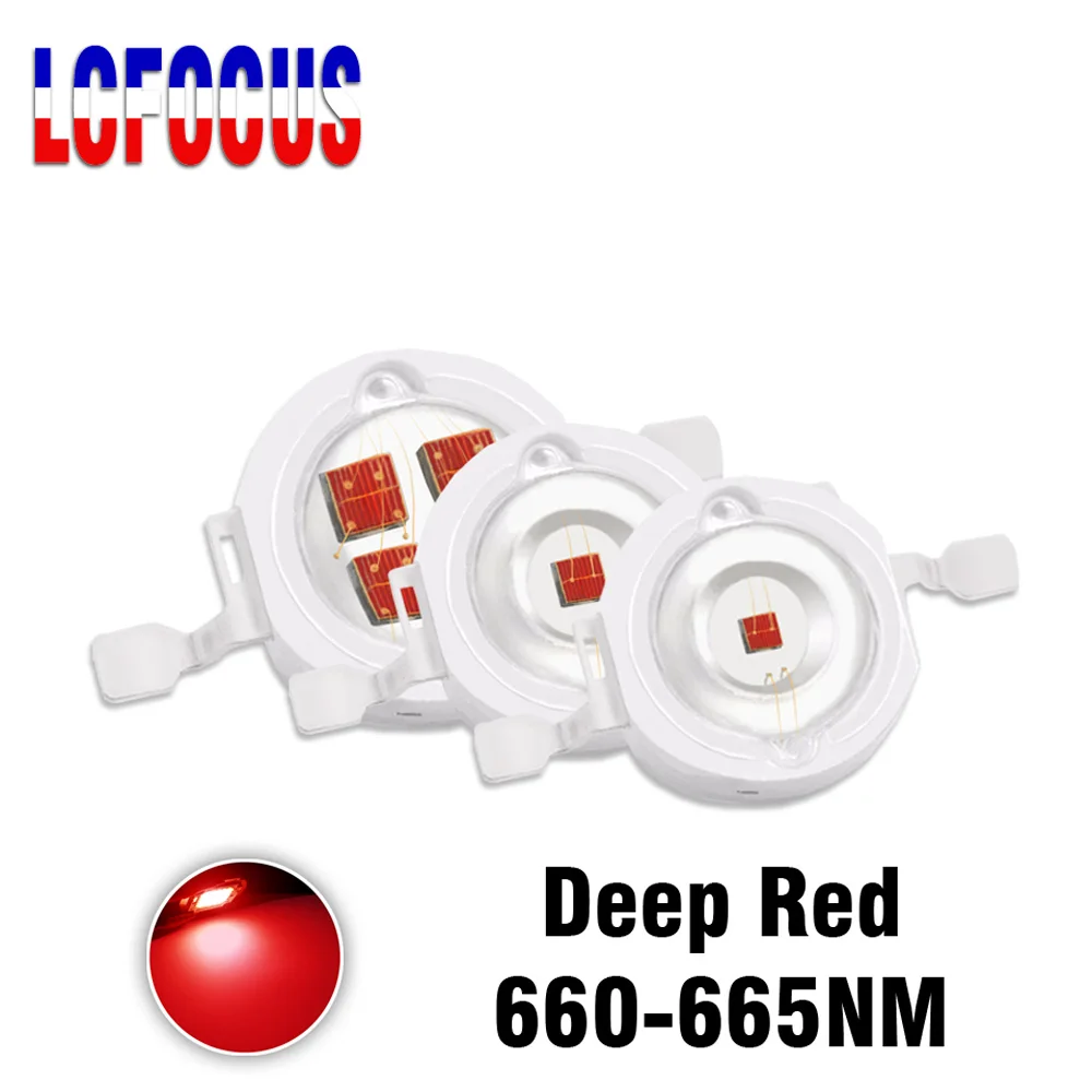 Nekilnojamojo 1W 3W 5W Deep Red 660nm LED Lustas COB SMD Diodų Lempos 