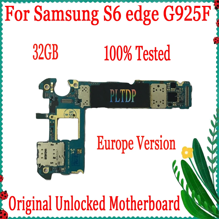 Nemokamas Pristatymas,S6 plokštė atrakinta Samsung Galaxy S6 Krašto G925F plokštė 32gb drožlių plokštės G925F kortelę 