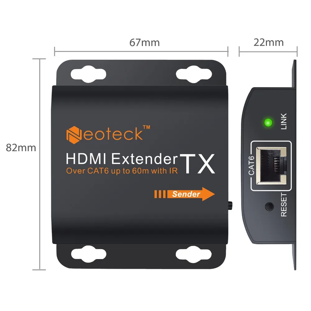 Neoteck HDMI Extender Adapteris 1080P Iki 50M HDMI Siųstuvas, Imtuvo RX/TX Per CAT6 Kabelis, IR Kabelis UK ES Energijos Tiekimo