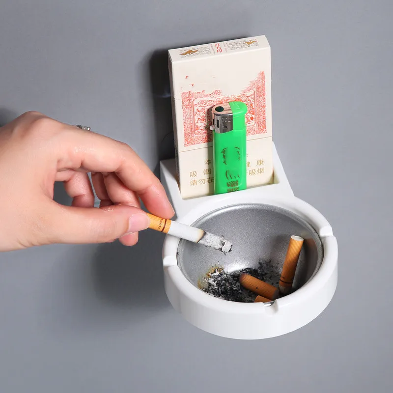 Nešiojama peleninė sienos nerūdijančio plieno kišenėje dūmų laikikliai Laikymo Taurės tualetas Home Office aschenbecher Cigarečių Įrankiai atveju