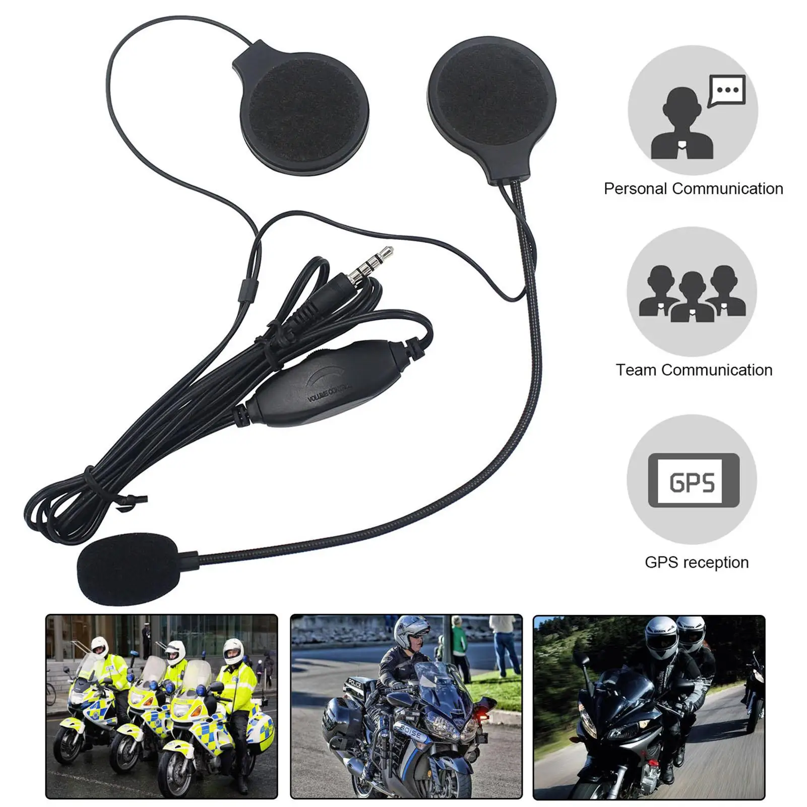 Nešiojamų Hands-free Motociklo Šalmas, Ausinės Ryšio Motociklų laisvų Rankų Ausinės su Mikrofonu CD walkman išmanųjį telefoną