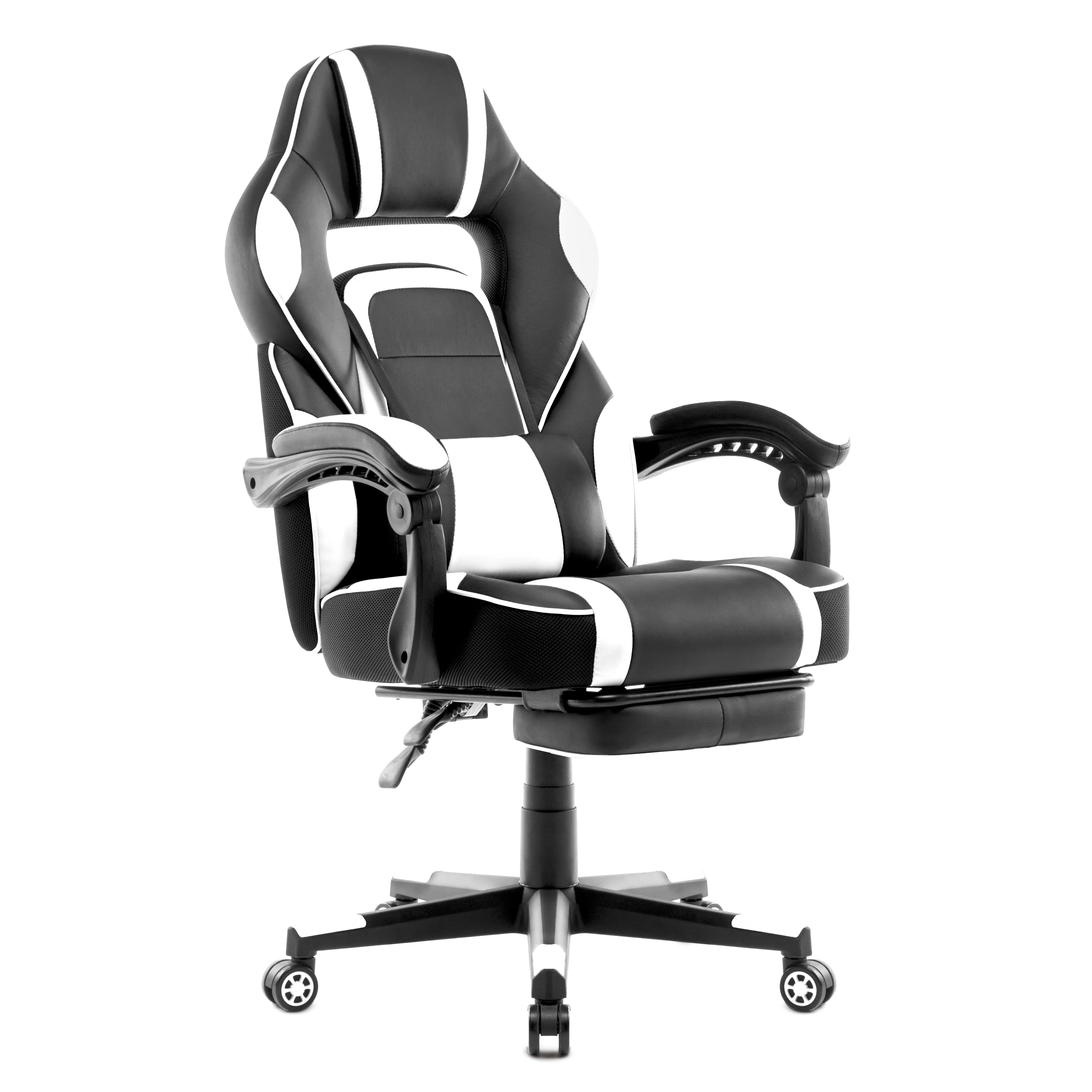 Odos Office Žaidimų Kėdė Lenktynių Žaidimų Kėdė su Kojoms ir Juosmens Pagalvėlė Sėdima Darbo Kėdė