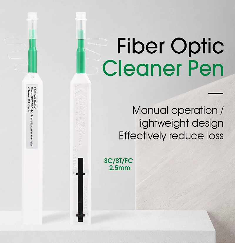 Optinio pluošto Švaresnis SC One Click Cleaner Optinio tinklo Jungtis valymo priemonė 2,5 mm Universali Jungtis Optinio Pluošto Valymo Pen
