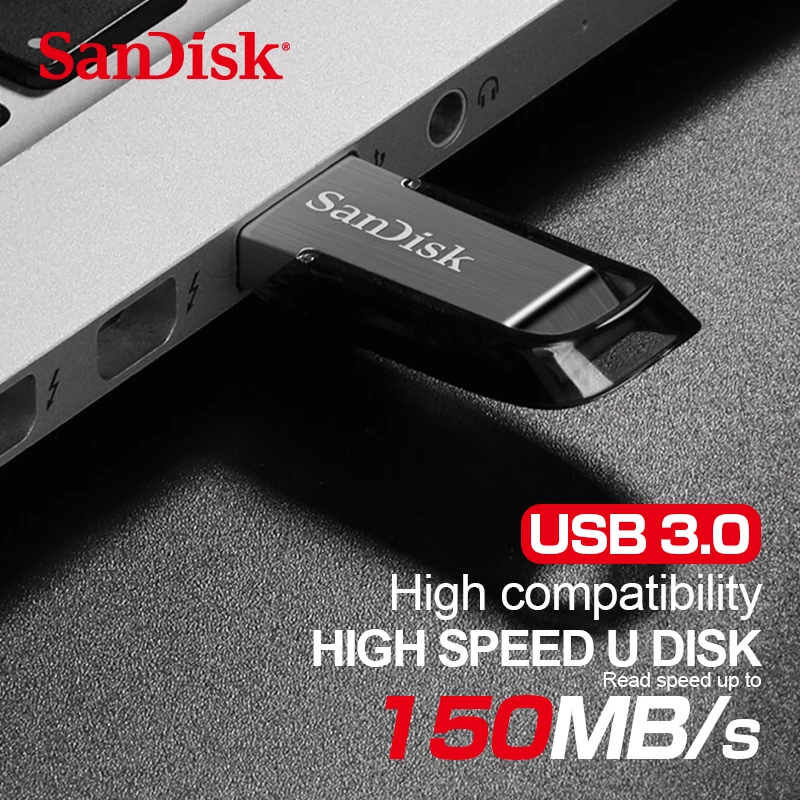 Originalios SanDisk CZ73 USB Flash Drive 64GB 32GB 16GB Super Speed USB 128 GB Atminties kortelė USB 3.0 Pen Drives 32G