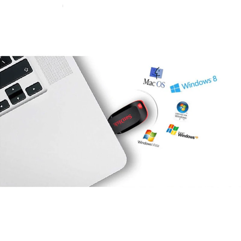 Originalios SanDisk USB 2.0 CZ50 Ašmenys Pen Diskas 128GB 64GB 32GB 16GB USB Flash Drive, Memory Stick U Diską, USB Raktą Pendrive PC