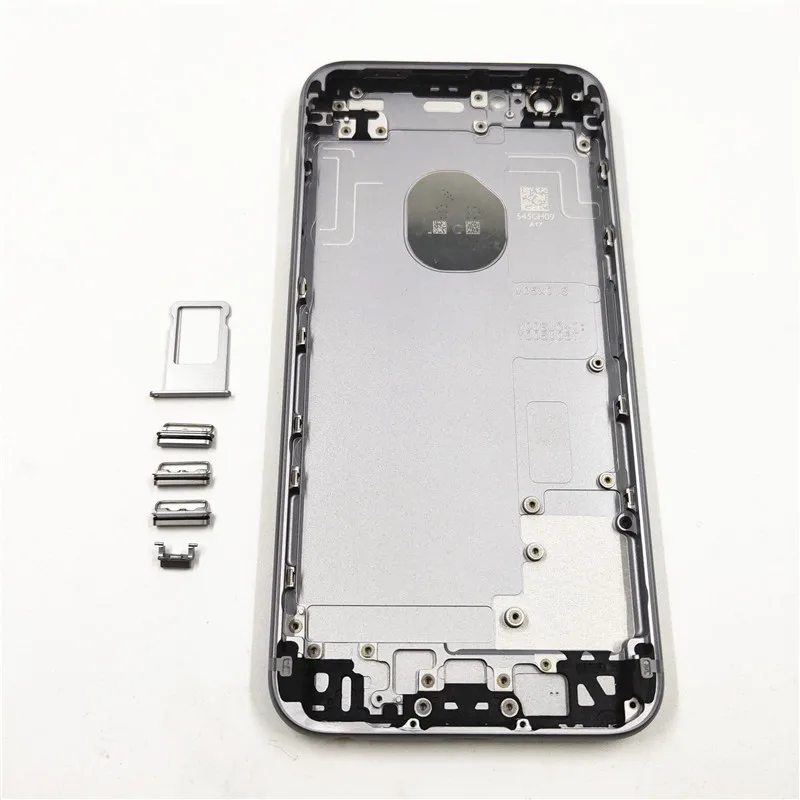 Originalus Naujas Būsto Metalo Galinį Dangtelį iPhone 6G/6 Plius 6S 6S Plius Galinis Baterijos Dangtelis Korpusas + Šoninis Mygtukas Dalys