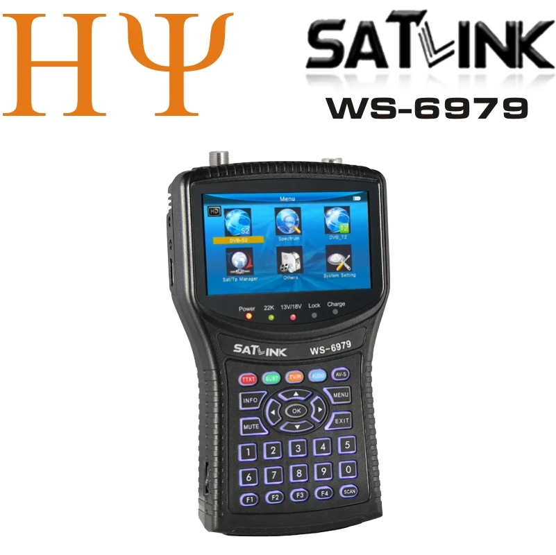 Originalus Satlink WS-6979 DVB-S2&DVB-T2 Combo skaitmeninis palydovinės ieškiklis Spektro analizatorius žvaigždynas WS 6979 metrų ieškiklis