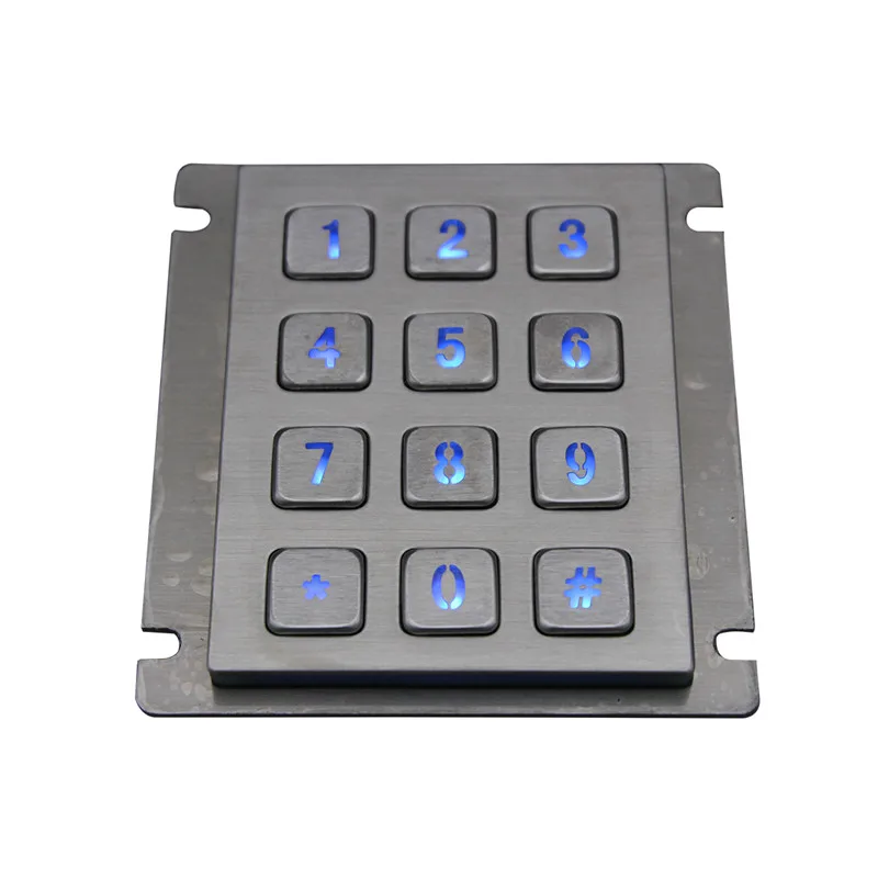 Panel Mount 3x 4 Matricos USB Jungtis, Lauko IP65 Vandeniui Metalo Skaičių Klaviatūros Apšvietimas