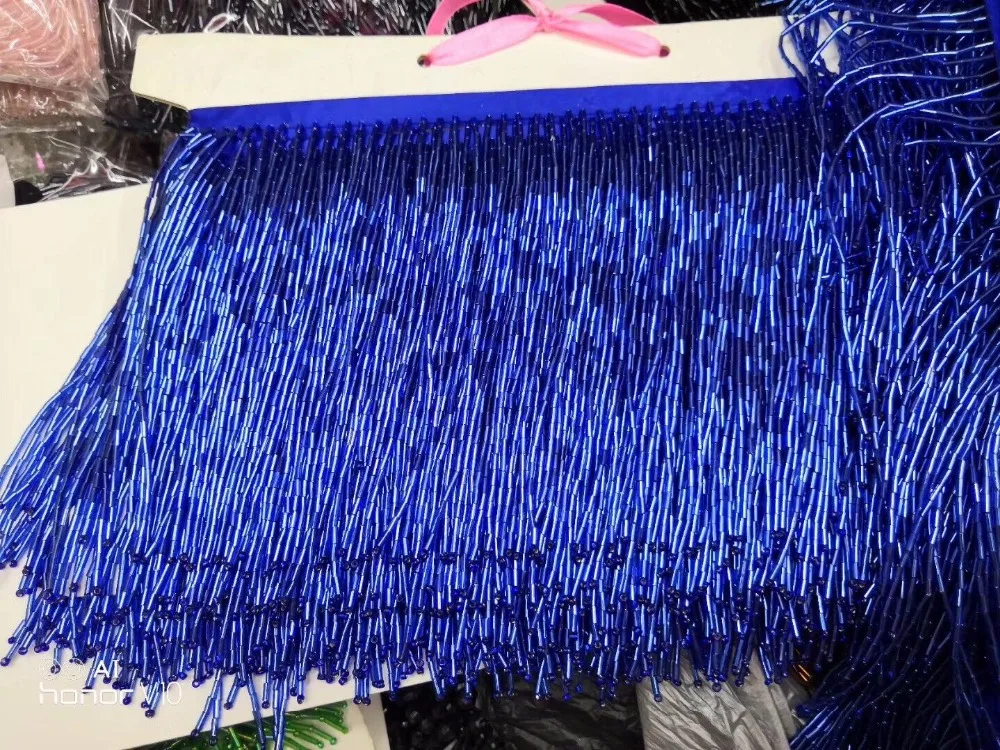 Populiariausi royal blue zawalcowany Pakraštyje Apdaila Pakraštyje Kutas Nėrinių Apdaila 15cm ilgis L-115
