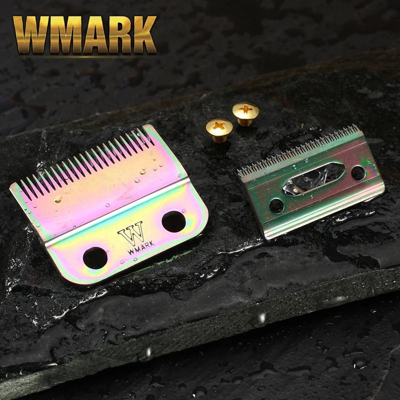 Profesinės WMARK 2-Hole Plaukų Clipper Ašmenys vaivorykštės spalvos, sidabro spalvos, aukso spalvos pakeisti disko W-2 professional clipper