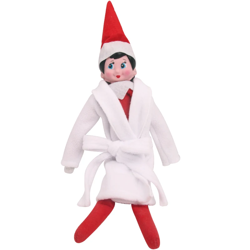 Raudona Kalėdų Antklodė Elf Lėlės Suknelė Priedų Rinkinys 6 Gabalus, Vaikų Kalėdų Dovanas Elfų Drabužius（Tik Drabužius）m22