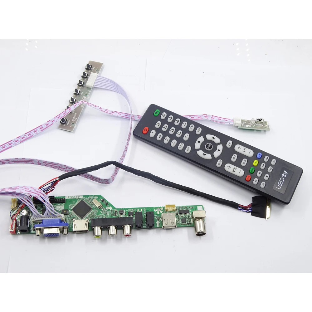 Rinkinys LTN156AT05 Ekranas Audio Controller Doard HDMI 1366x768 LVDS LED LCD 40pin VGA, TV AV Ekranas Nuotolinio valdymo Skydelis USB Ekranas